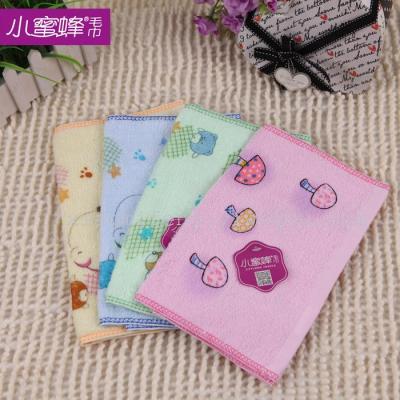 Cotton towel cartoon child towel mushroom child towel environmental protection baby towel small bee towel 0035