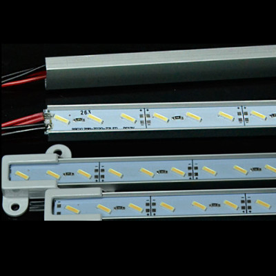 Bright Low Voltage LED Hard Light Bar 7020 Double Core SMD Light Strip 72 Lamp Aluminum Groove