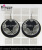 Spray heavy metal earrings copper computer chip earrings in black and white to match fashion accessories