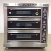 Three-tier six plate electric oven