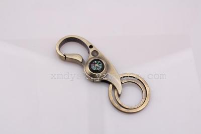 XMD830 imitation copper key chain double ring compass key chain wholesale manufacturers direct marketing
