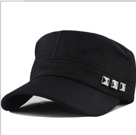 New Korean leisure cotton Ms three rivet flat-topped hat men Cap hats wholesale