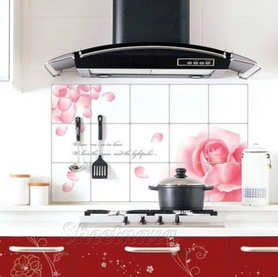[Factory Direct Sales] 45*75 Anti-Oilproof Wall Sticker Kitchen Decorative Wall Sticker Stall High Temperature Resistant Anti-Oilproof Wall Sticker Paper