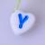 Acrylic 4*7MM heart-shaped letter white background color character children's toys DIY accessories