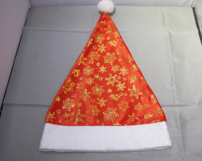 Snowflake Santa Hat-Indian Moon velvet Santa Hat Christmas Hat gilt Christmas hats