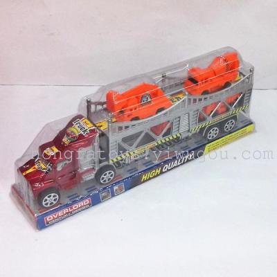 88A-2 p hood mounted plastic friction toy trailer loading vehicles, ran car push