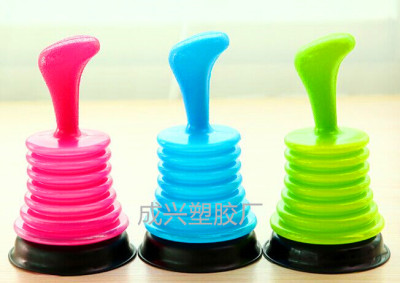 Creative pipe power plungers Candy-colored home toilet vacuum sewer dredging and blocking
