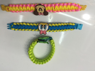 2015 new popular life saving bracelet cartoon version, parachute bracelet, seven core