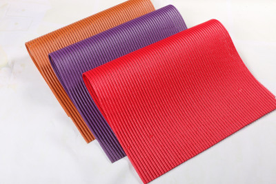 PVC non-slip floor mat strip plain color fine line floor mat