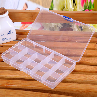 Small 15 grid linked storage box Small objects jewelry storage and finishing box creative household products