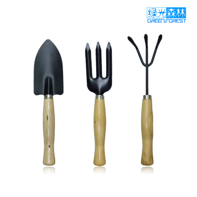 XL3165 wooden handle three pieces of flowers with flowers and toys hardware tools, garden tools