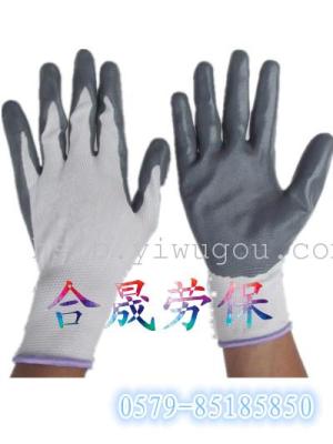13-pin white ash dipped nitrile gloves protective glove coating of protective working gloves