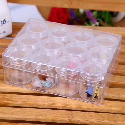 2015 new transparent 12-box set of small objects medicine jewelry creative storage box manufacturers direct sales