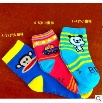 Independent  0-12 year old children's socks in the middle of the tube sports socks South Korea cute cartoon baby socks
