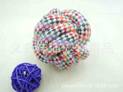 FP8104 unique new Plaid wool dog ball tooth knot knot ball ball