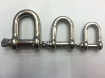 Stainless steel shackle, 304 stainless steel rigging, stainless steel u-shaped card, d-type shackle
