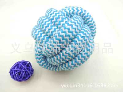 FP8111 factory direct pet cotton rope ball cotton rope braided cotton rope ball dog toy