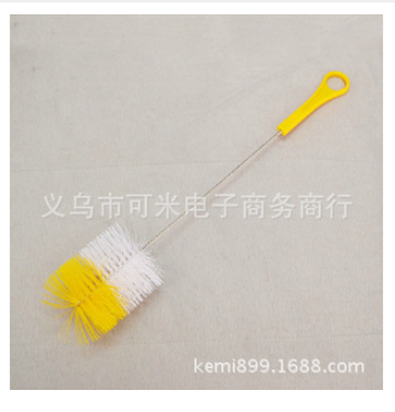 Cleaning toilet brush with long handle plastic bottle