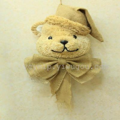 Manufacturers selling handmade cornhusk big bear grass shear head ornaments decorating rustic Teddy bear