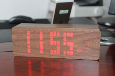 New Features Wooden Clock Led Digital Time Date Week Multifunctional Clock Astral Movement Clock