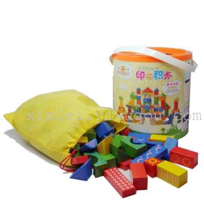 Wooden toys puzzle start 100pcs printing drums