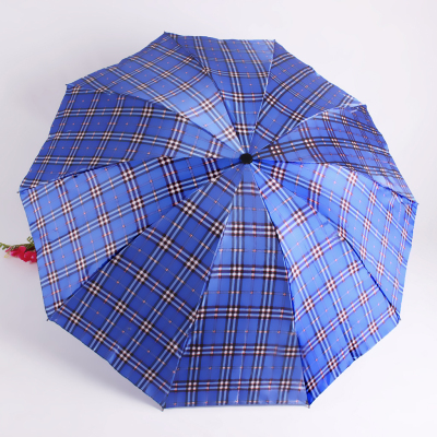 Plaid umbrella waterproof umbrella have stock man's umbrella