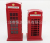 Red telephone box piggy banks United Kingdom postal tube vintage London Metal piggy bank money box