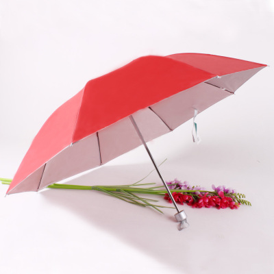 confidence umbrella silver coating umbrella 3-folding umbrella