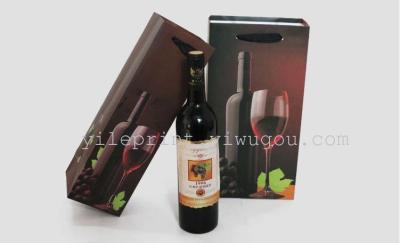 Factory wholesale can be single or double bottle of red wine in a paper bag