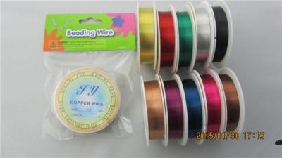 Enamelled colored copper wire