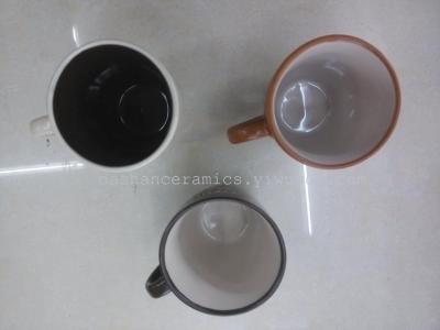 Ceramic coffee cup of glaze glass color box