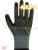 Hang ten-pin black Latex wrinkle gloves grey yarn yarn rubber gloves dipped working gloves