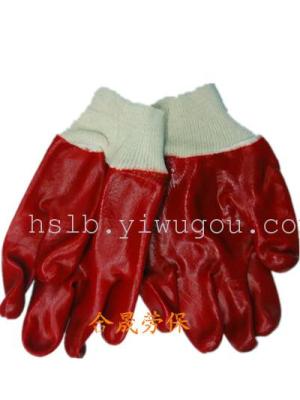 Factory direct wholesale lipstick Lo oil law Hau thickened-oil, acid-alkali industrial protective working gloves