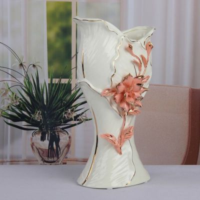 Gao Bo Decorated Home New Creative Gold Decals Ceramic Vase European-Style Ceramic Decoration Home Decorative Crafts