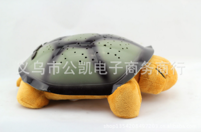 Wholesale musical turtle lamp turtle projector lamp stars yellow lights with a USB wire factory outlet
