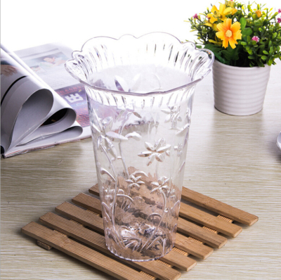 Plastic Vase Wholesale Simple Transparent Plastic Vase Home Flower Arrangement Accessories Vase Factory Direct Sales