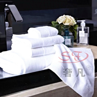 Five-star hotel in cotton white thick Platinum satin towel towels small square