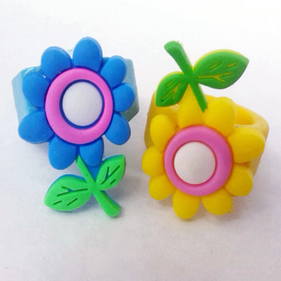Cartoon flower ring soft PVC epoxy technology factory outlet
