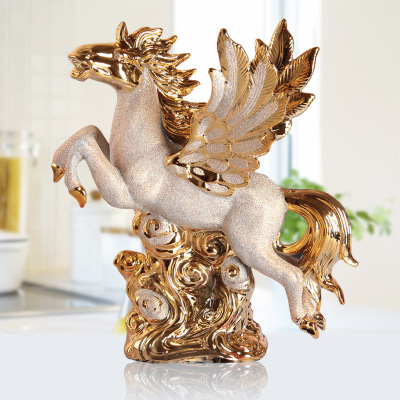 Gao Bo Decorated Home Chinese plated matte ceramic horse home decor horse lucky zodiac animal HT103