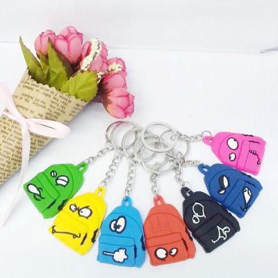 Customized creative cartoon LOGO for a large quantity of good quality and low prices of PVC soft rubber keychain