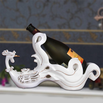 Gao Bo Decorated Home Home decoration pottery ceramic Peacock wine rack