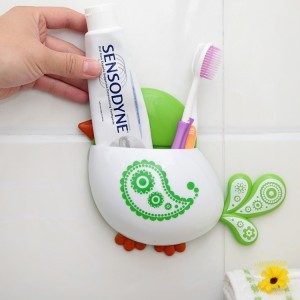 Strong suction cup toothbrush Rack storage box s creative bird strange new products