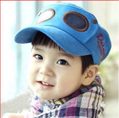 Korean baby boys and girls flatcap glasses children fashion cap pilots Baseball Cap Hat