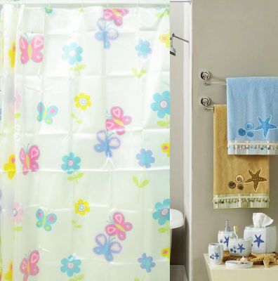 Satin Shower Curtain 170 * 180cm High Performance Waterproof High Cost Performance