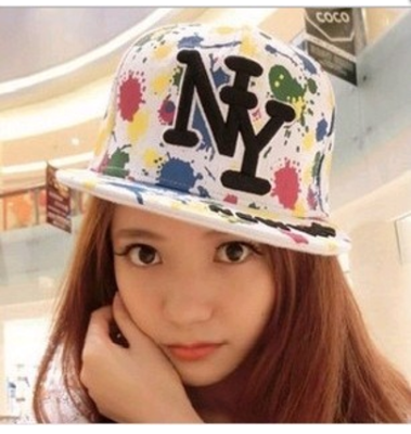 Korean summer summer sun trendsetter baseball cap hat and flat hat ink hip-hop hip-hop cap