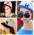 Korean female hat summer Baseball Cap Hat Cap stripe alphabet H new flat along the street dance hip-hop cap