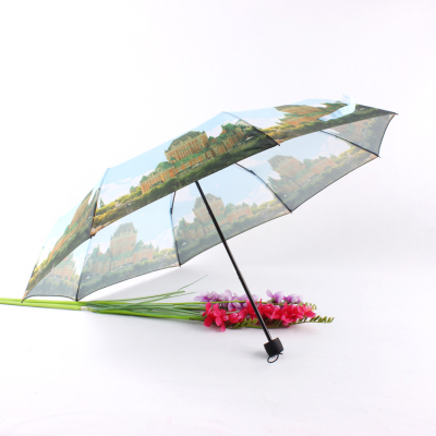Landscape photo umbrella printing umbrella logo 