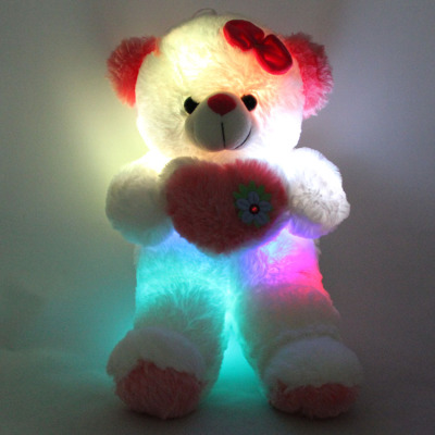 40 cm glow bear bow tie the bear plush toy manufacturer direct sale