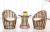 Bird's Nest Rattan Chair Three-Piece Tea Table Combination Outdoor Casual Furniture Table and Chair Balcony Rattan Chair