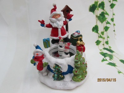 Resin Santa Claus music box Home Furnishing resin decorative ornaments decoration figure